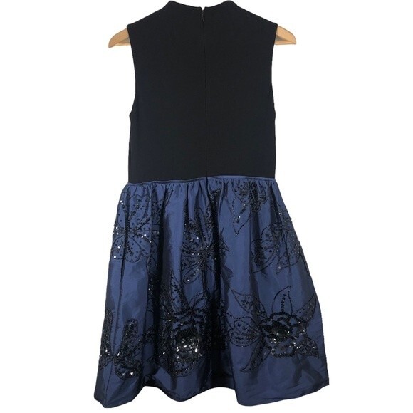 Adrianna Papell Beaded High Neckline Embellished Taffeta Mini Dress 6 AP1E200162 - Picture 9 of 13